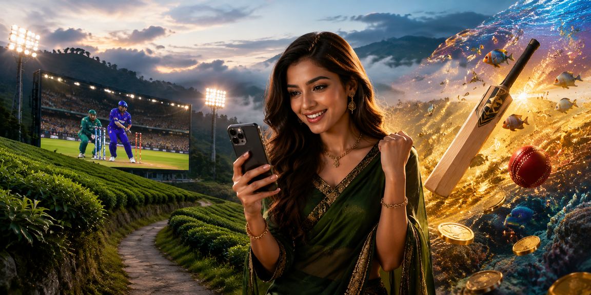বান্দরবানে চা বাগানে ক্রিকেট বেটিং উপভোগ করছেন একজন খেলোয়াড়